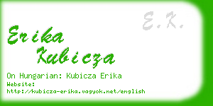 erika kubicza business card